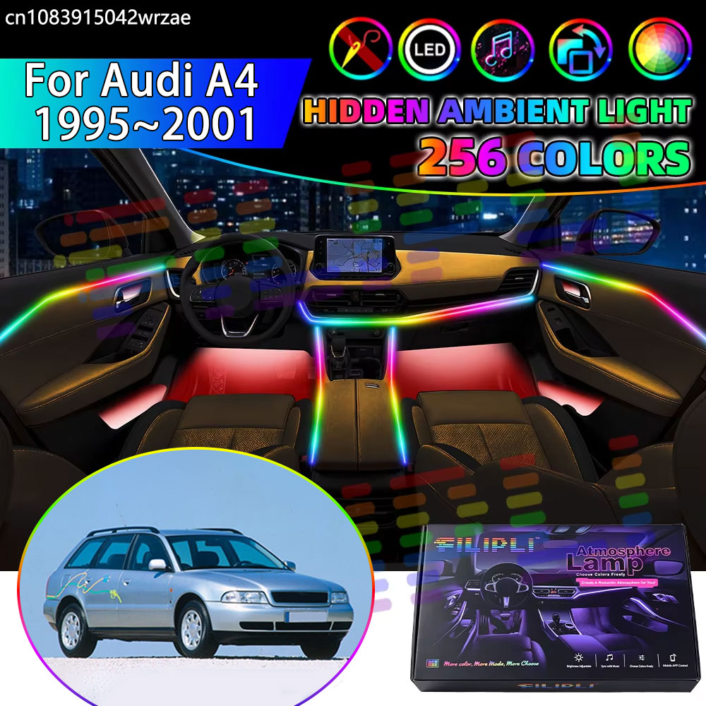 Led Ambient Interior Car Lights App Control - For Audi A4 1995~2001 8D B5