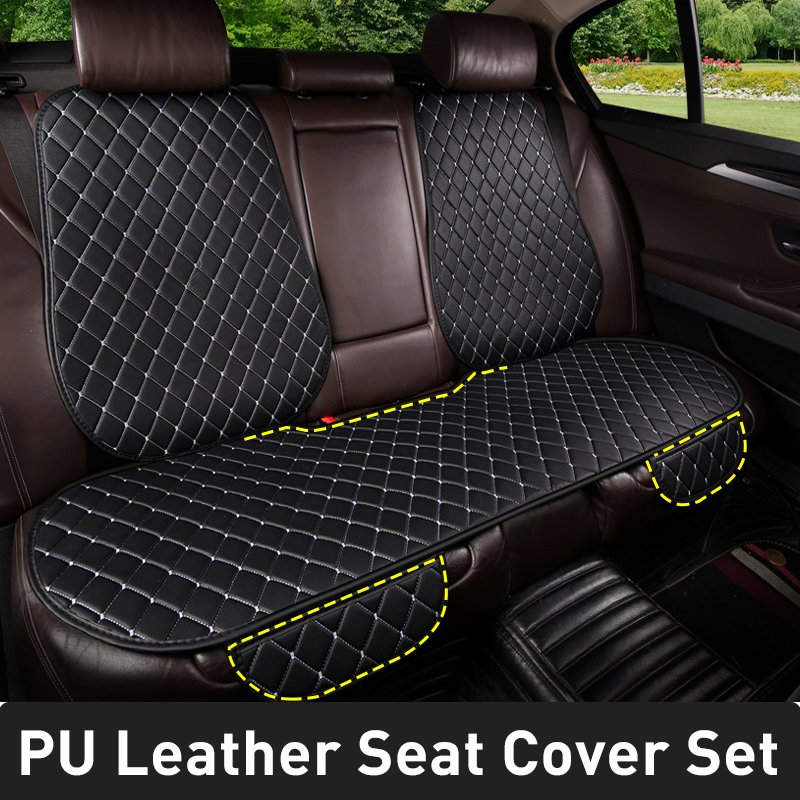 Leather Car Seat Covers Full Set Universal - PU Leather Car Seat Covers Full