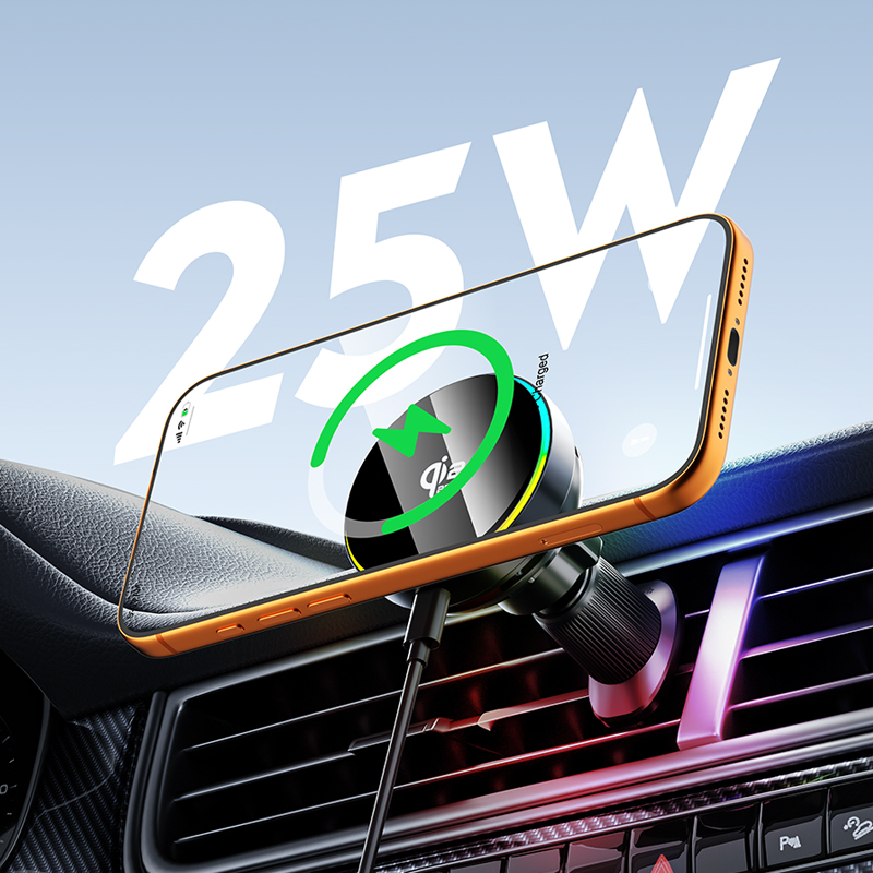 qi2.2 25W Car Wireless Charger - Magnetic Phone Holder For Car Vent 评论和价格