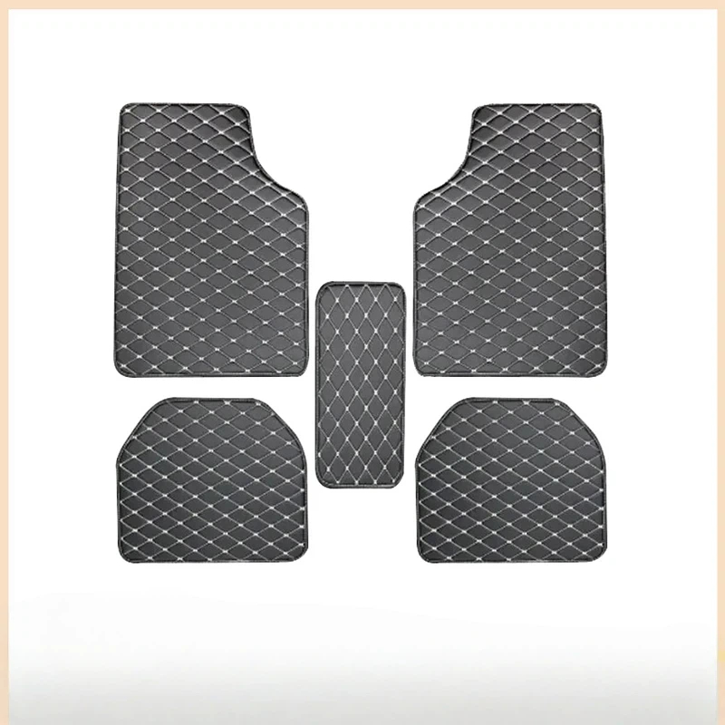 Car Floor Mats 5Pcs PU Leather - Car Floor Mats Universal Waterproof Leather 评论和价格