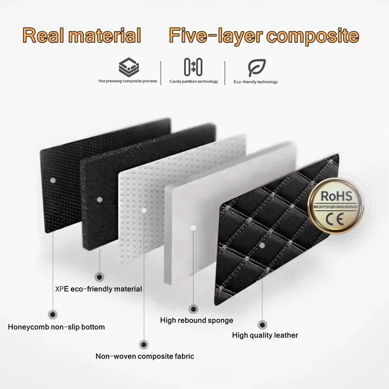 Car Floor Mats 5Pcs PU Leather - Car Floor Mats Universal Waterproof Leather 评论和价格
