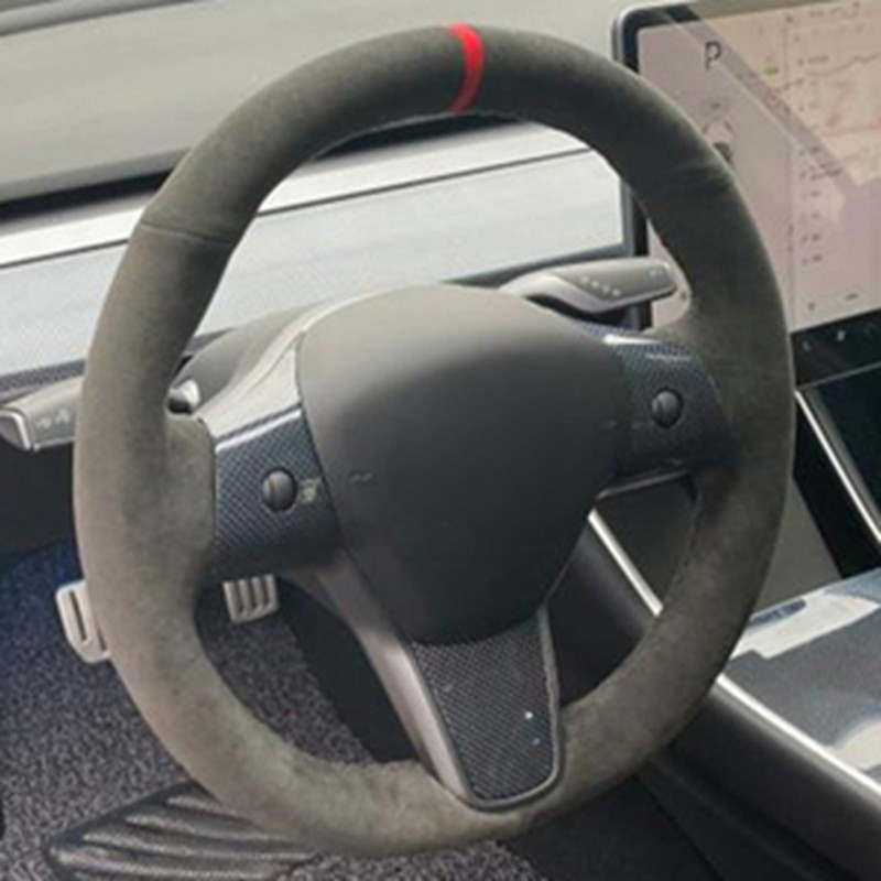 Hand-stitched Anti-Slip Carbon - Car Steering Wheel Cover Anti Slip Breathable 评论和价格