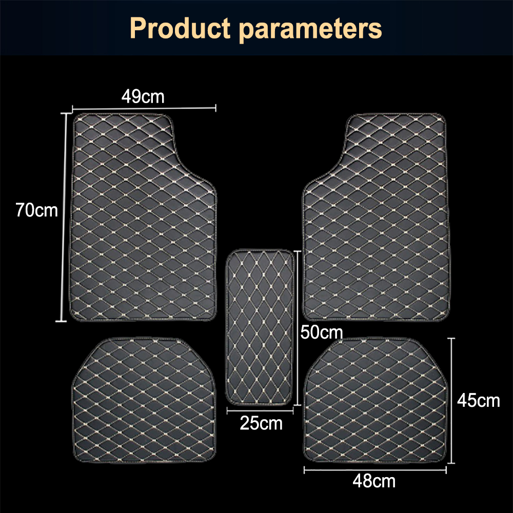 5Pcs Set Universal Car Floor M - Car Floor Mats Universal Waterproof Leather 评论和价格