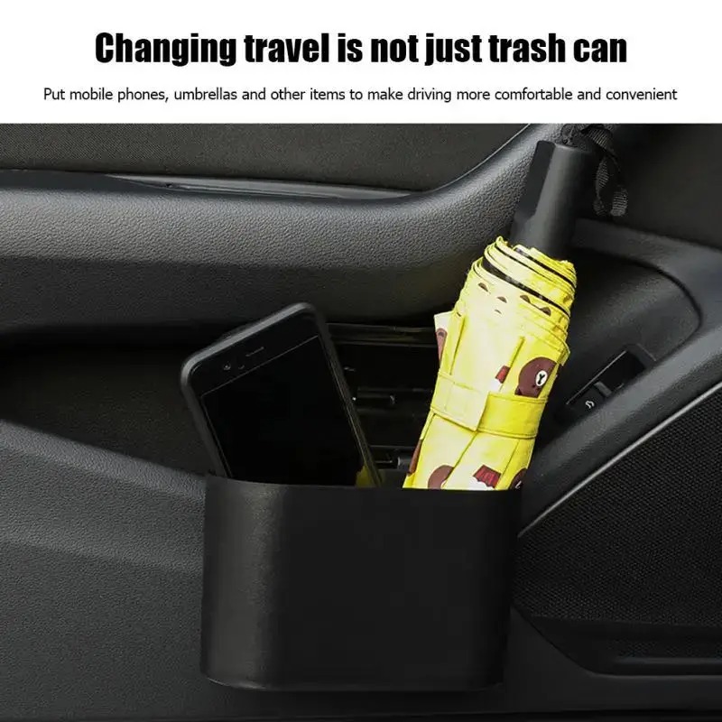 Mini Car Trash Can with Push-O - Waterproof Car Trash Can With Lid 评论和价格