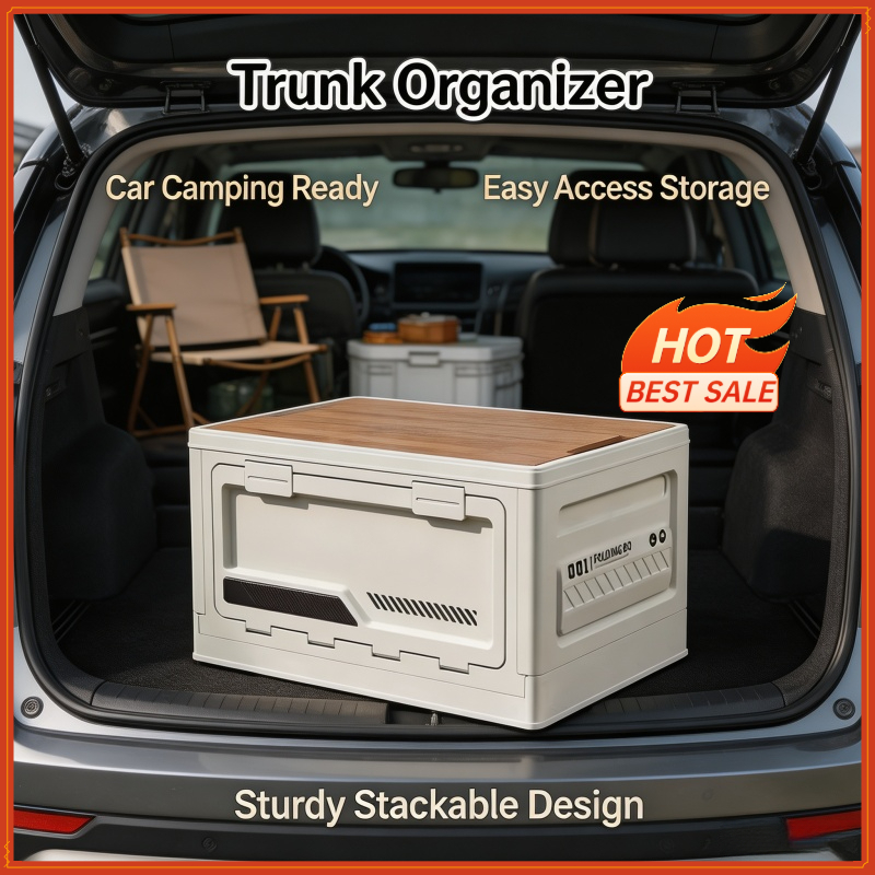 Outdoor Storage Box Camping Fo - Car Trunk Organizer Foldable Storage Box 评论和价格