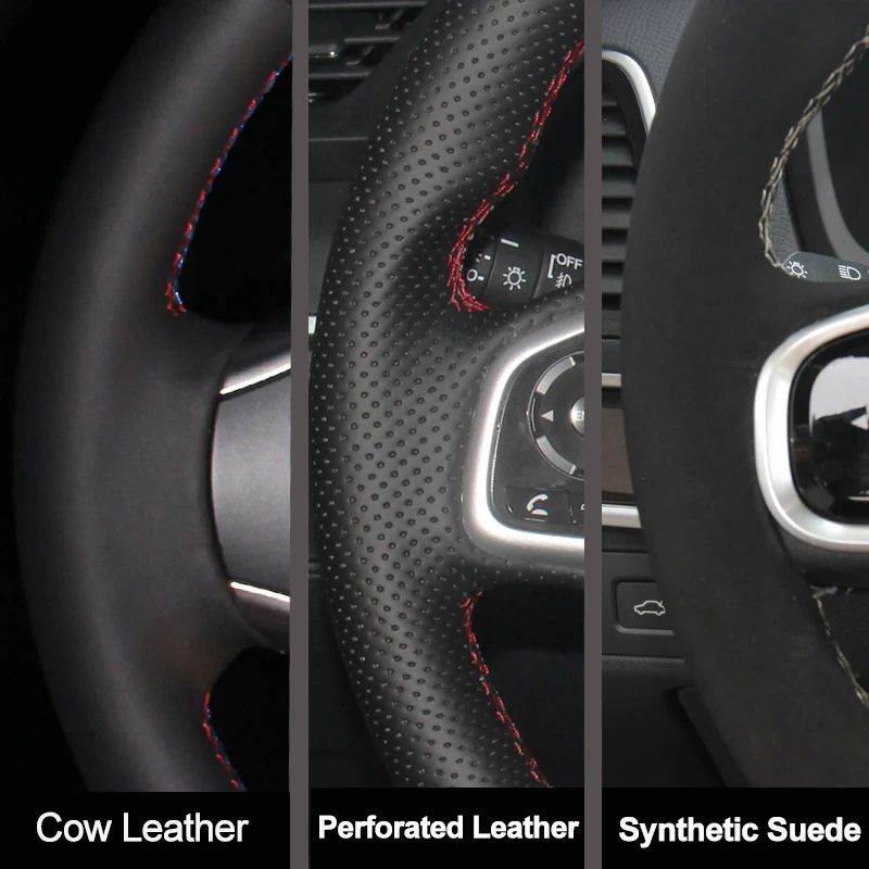 For Hyundai Elantra 4 2016-201 - Car Steering Wheel Cover Anti Slip Breathable 评论和价格