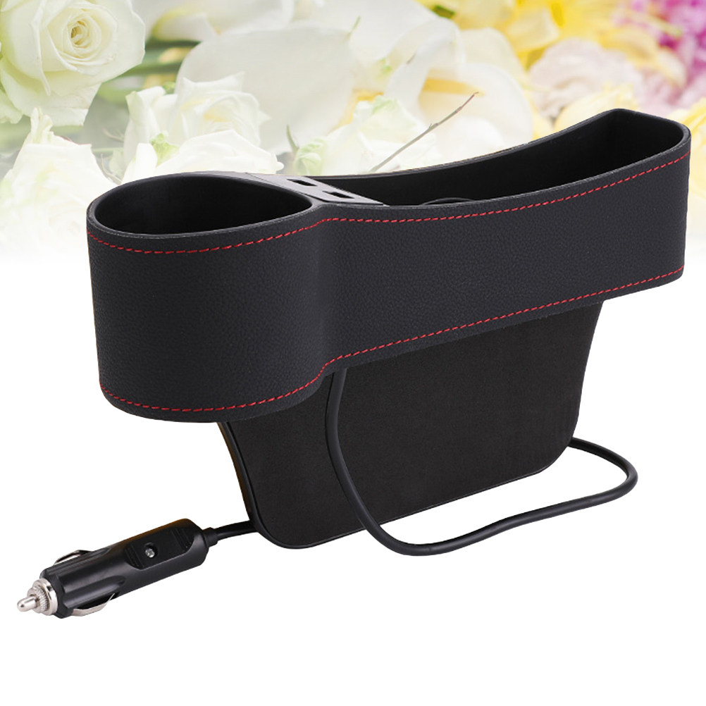 Car Seat Gap Storage Box Black - Seat Gap Filler Organizer With Usb Charger 评论和价格
