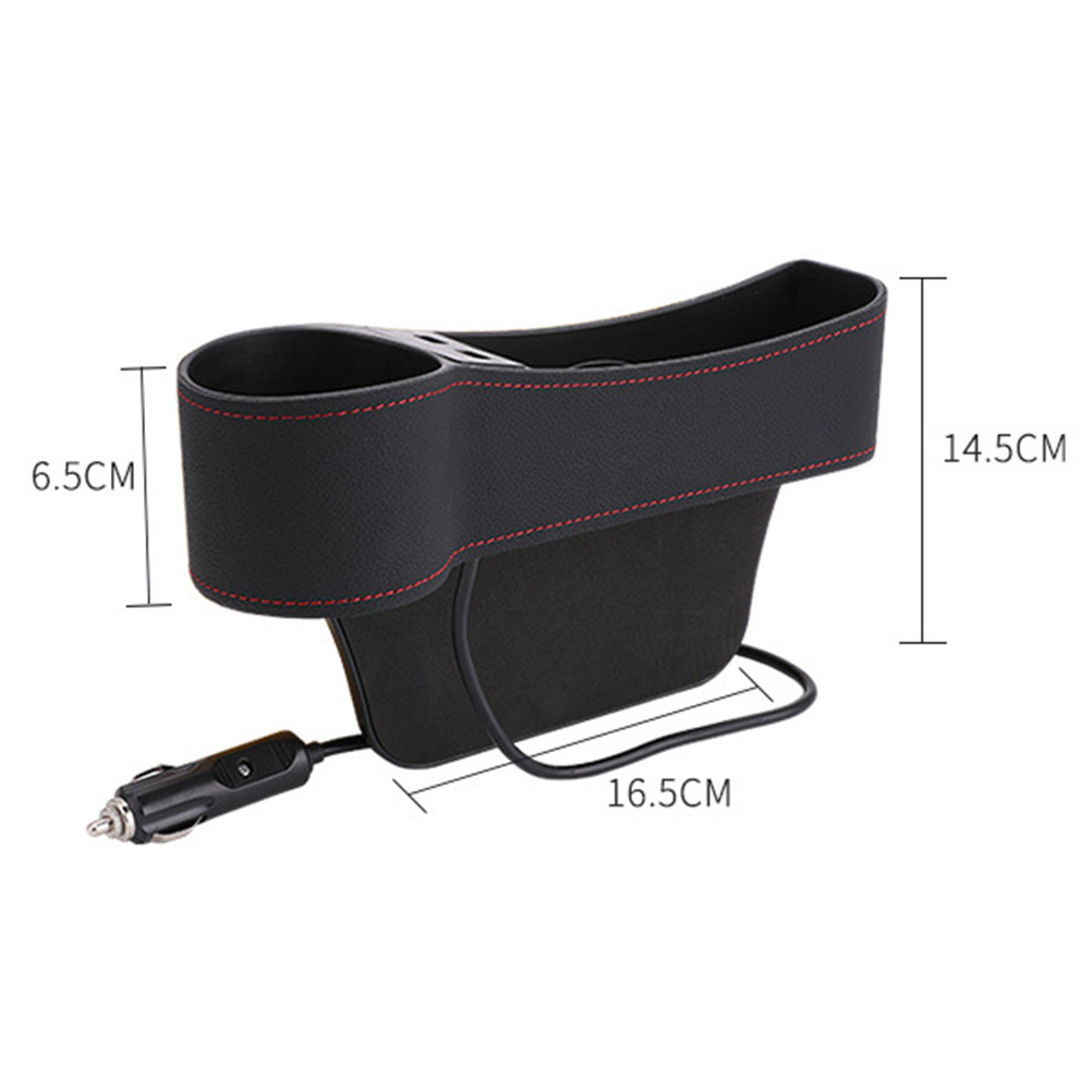 Car Seat Gap Storage Box Black - Seat Gap Filler Organizer With Usb Charger 评论和价格
