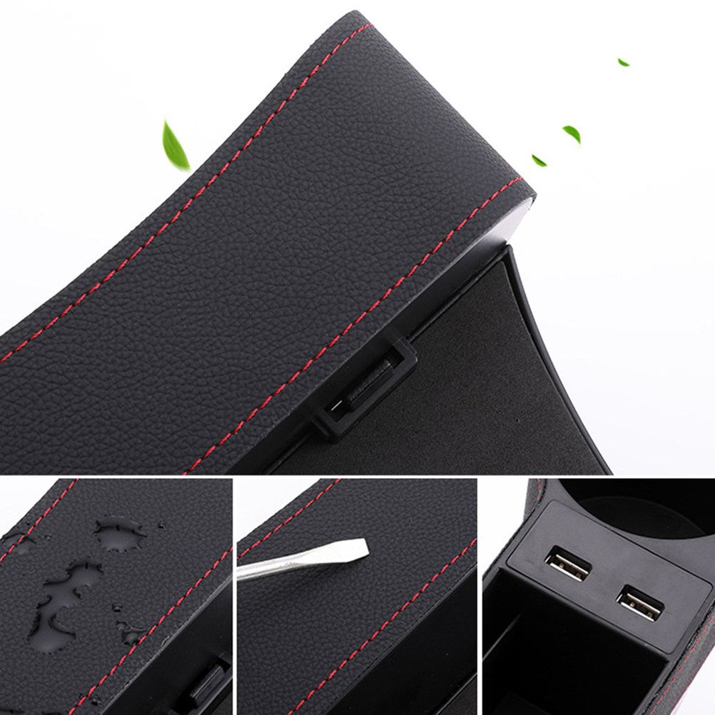 Car Seat Gap Storage Box Black - Seat Gap Filler Organizer With Usb Charger 评论和价格