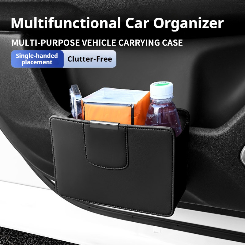 Car Trash Can Hanging Leather  - Waterproof Car Trash Can With Lid 评论和价格