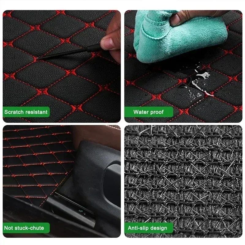 Car Floor Mats 4PCS Universal  - Car Floor Mats Universal Waterproof Leather 评论和价格