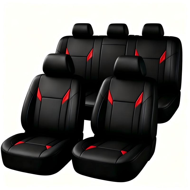 Universal Fit PU Leather Car S - Leather Car Seat Covers Full Set Universal 评论和价格