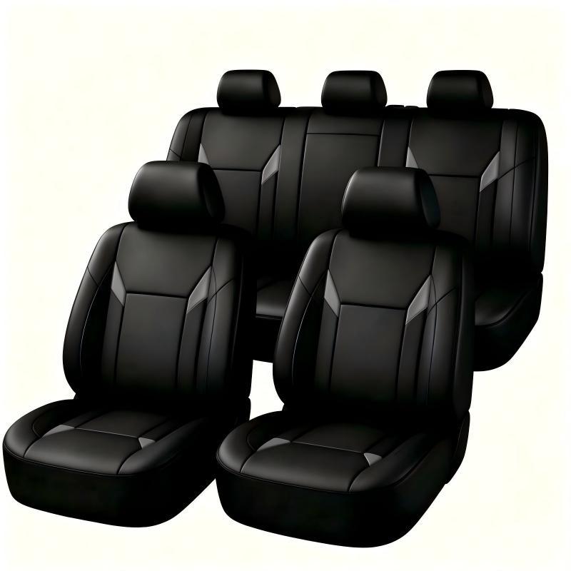 Universal Fit PU Leather Car S - Leather Car Seat Covers Full Set Universal 评论和价格