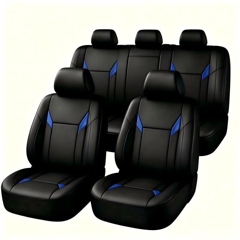 Universal Fit PU Leather Car S - Leather Car Seat Covers Full Set Universal 评论和价格
