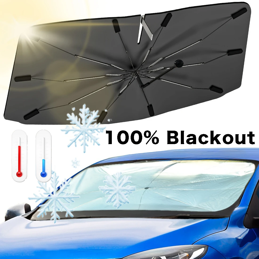Multi Purpose Convenient Folda - Car Sunshade Windshield Umbrella Foldable 评论和价格
