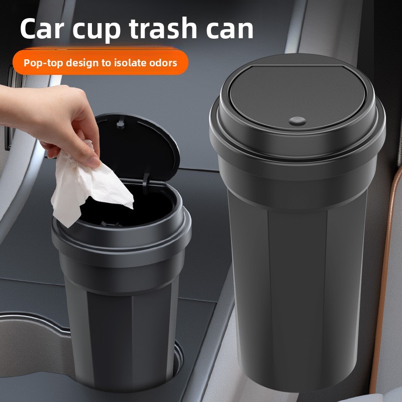 Car Trash Can Waterproof Cup H - Waterproof Car Trash Can With Lid 评论和价格