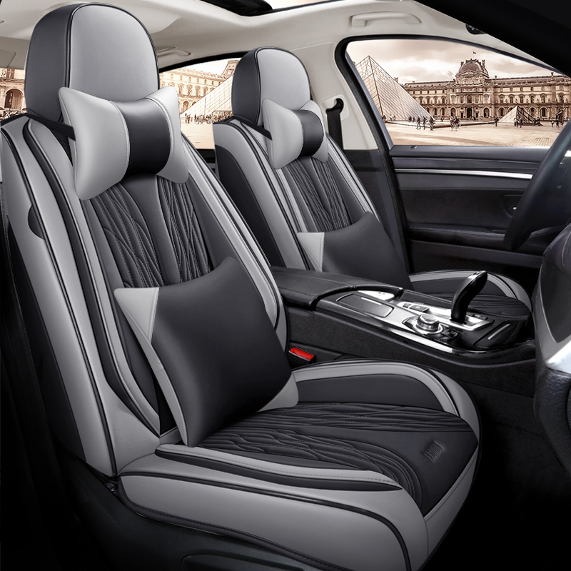New Design Luxury Leather Car  - Leather Car Seat Covers Full Set Universal 评论和价格