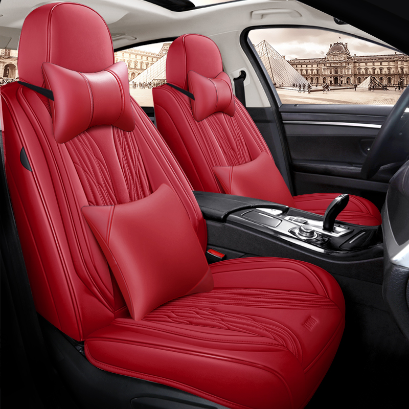 New Design Luxury Leather Car  - Leather Car Seat Covers Full Set Universal 评论和价格