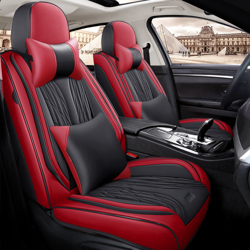 New Design Luxury Leather Car  - Leather Car Seat Covers Full Set Universal 评论和价格