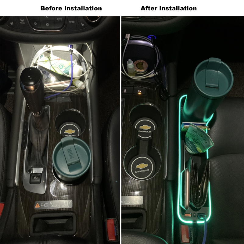 LED Car Seat Crevice Storage B - Seat Gap Filler Organizer With Usb Charger 评论和价格