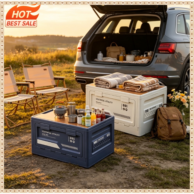 Outdoor Storage Box Camping Fo - Car Trunk Organizer Foldable Storage Box 评论和价格