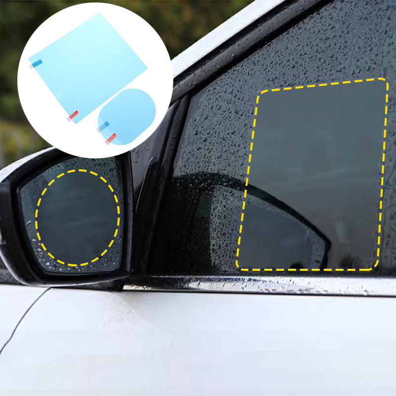 4Pcs Anti Fog Glare Rainproof  - Anti Glare Car Rearview Mirror Film 评论和价格