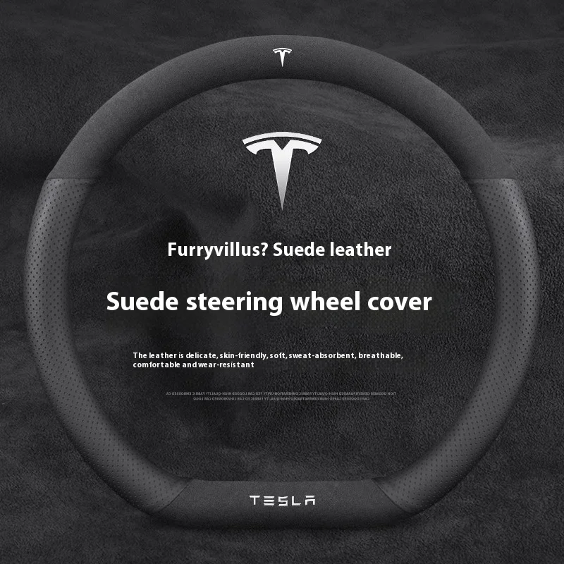 Suede Anti-slip Leather Car St - Car Steering Wheel Cover Anti Slip Breathable 评论和价格
