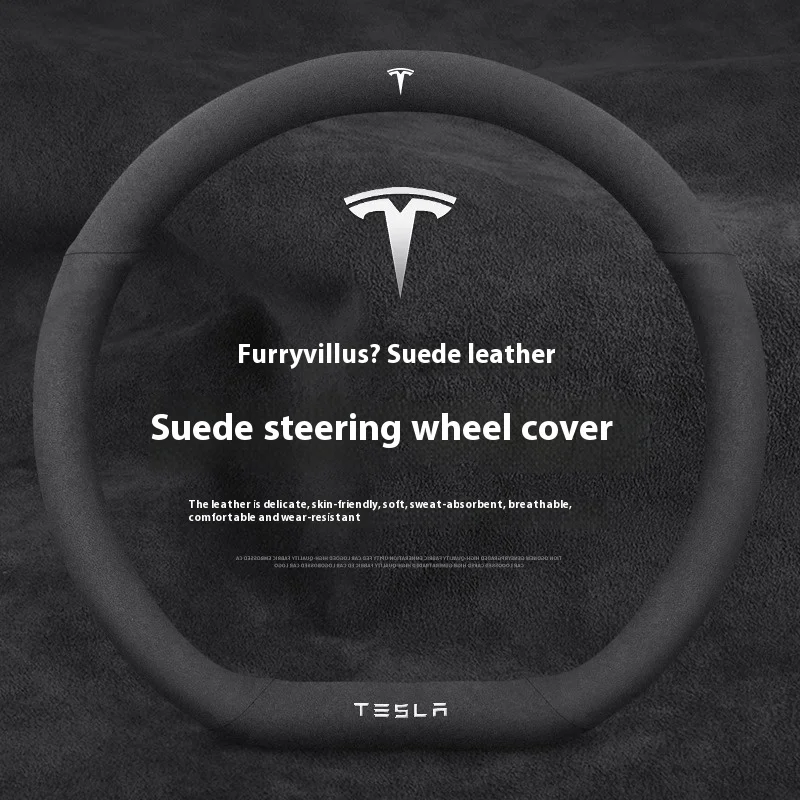 Suede Anti-slip Leather Car St - Car Steering Wheel Cover Anti Slip Breathable 评论和价格