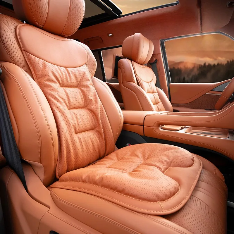 Universal Nappa Leather Soft C - Leather Car Seat Covers Full Set Universal 评论和价格