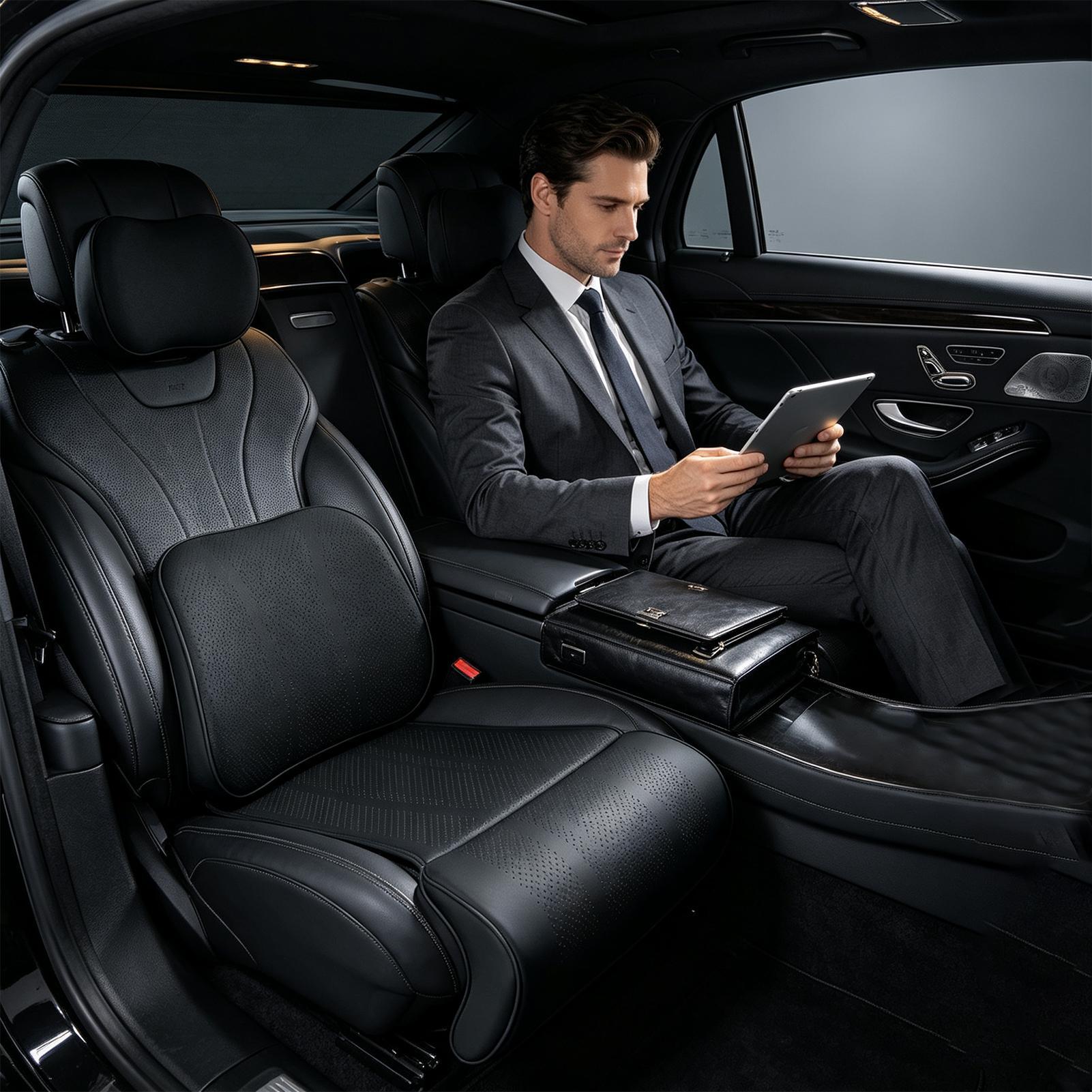 Seat Cushion For Car Ergonomic - Memory Foam Car Neck Pillow Lumbar Support 评论和价格