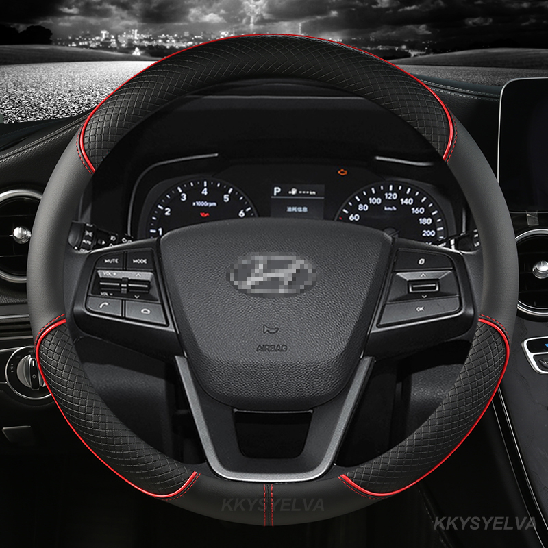 Microfiber Leather Car Steerin - Car Steering Wheel Cover Anti Slip Breathable 评论和价格