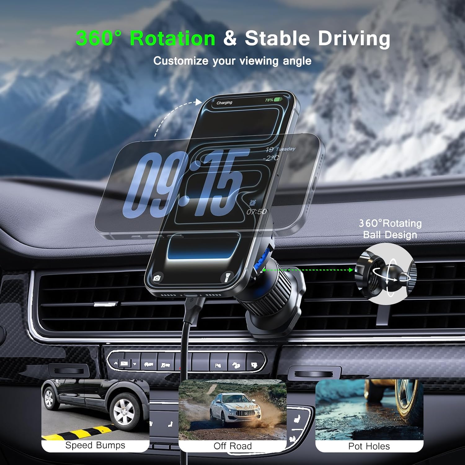 UYUXIO Consumer Electronics Ma - Magnetic Phone Holder For Car Vent 评论和价格