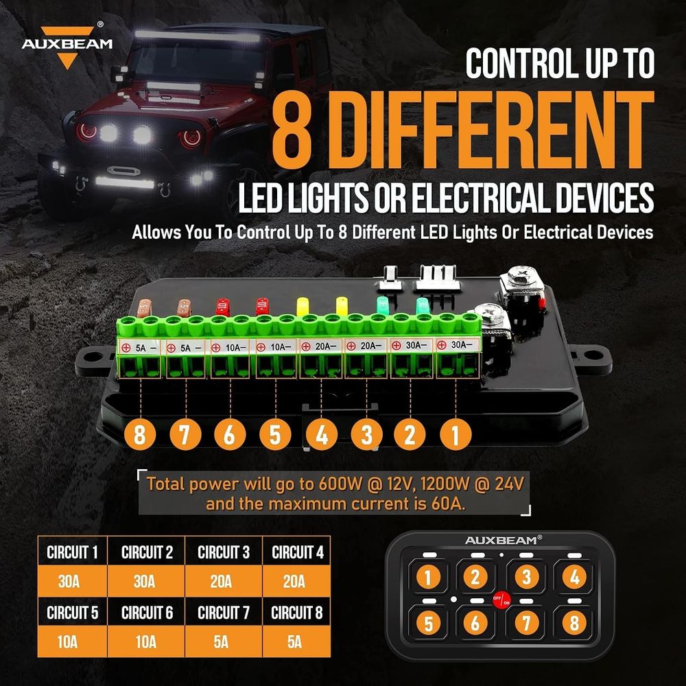8 Gang Switch Panel BA80 Autom - Car Electronics 评论和价格