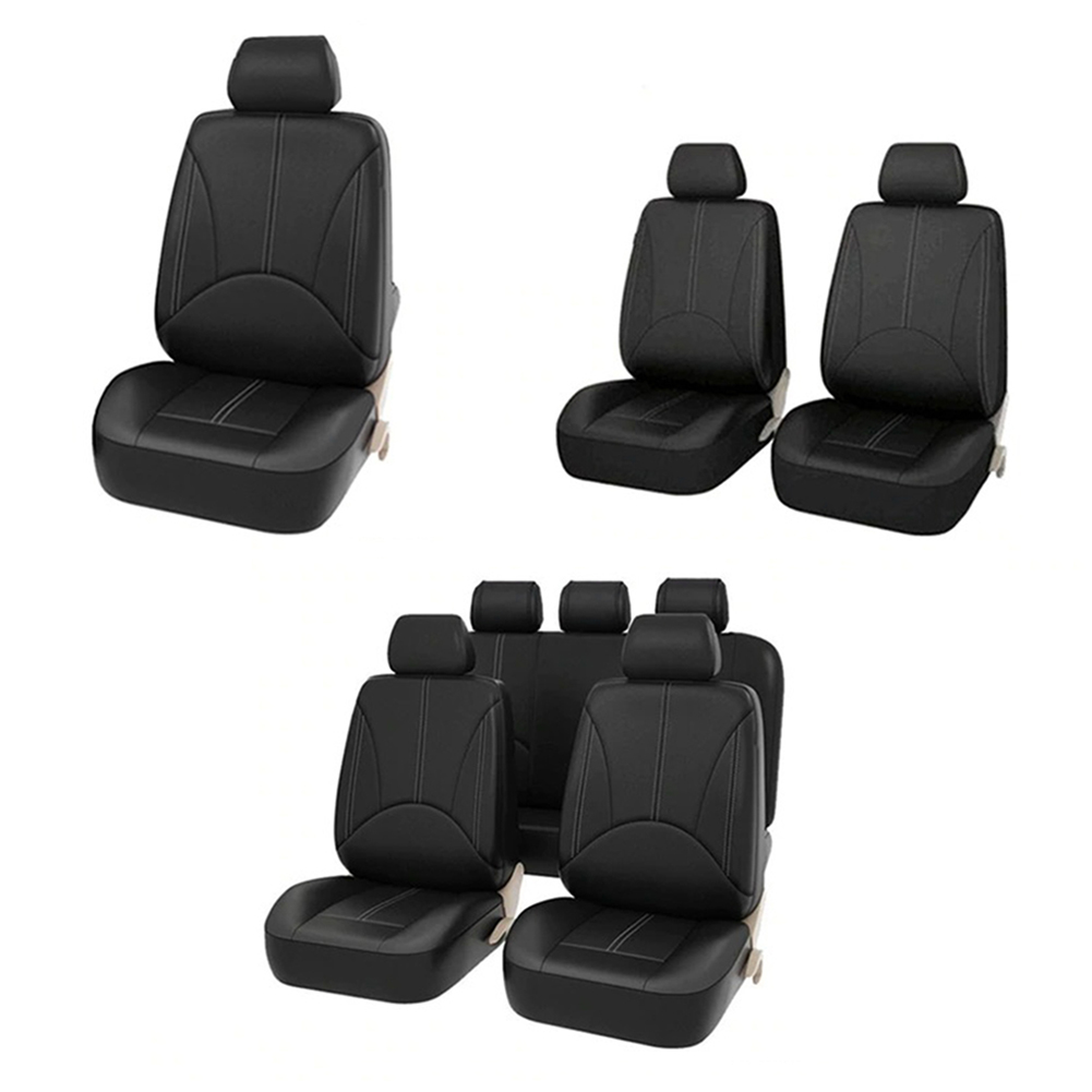 Four Seasons PU Leather Car Se - Leather Car Seat Covers Full Set Universal 评论和价格