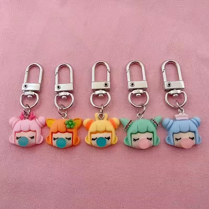 5pcs resin girl keychain, suit - Car Accessories 评论和价格
