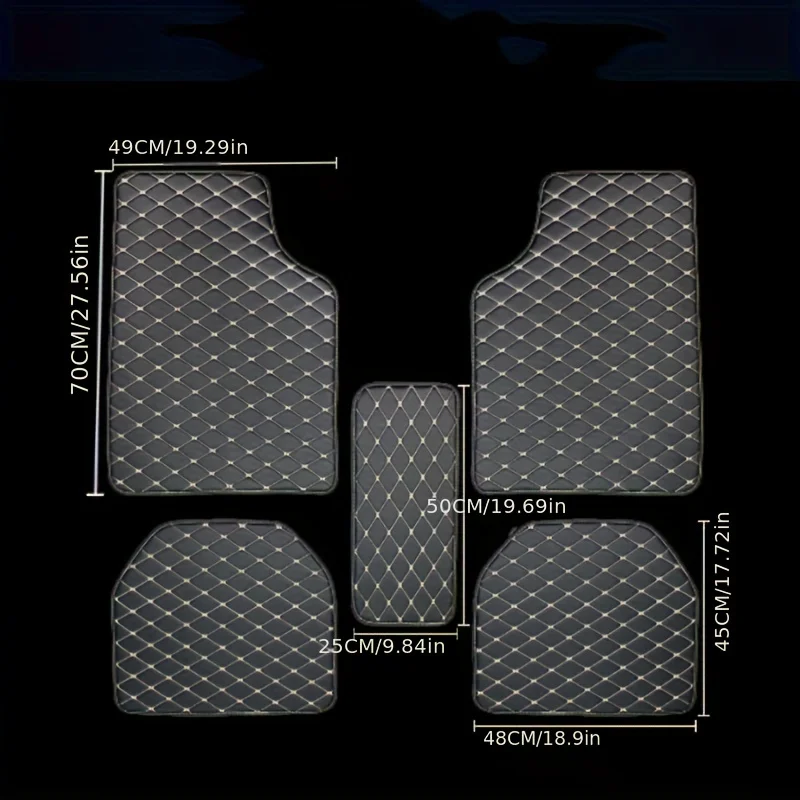 5-Piece Universal Car Floor Ma - Car Floor Mats Universal Waterproof Leather 评论和价格
