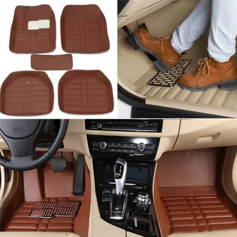 NEW Luxury Leather Car Floor M - Car Floor Mats Universal Waterproof Leather 评论和价格