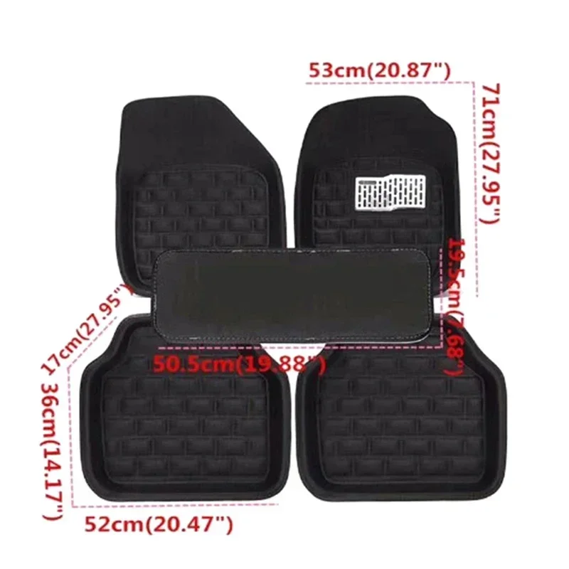 NEW Luxury Leather Car Floor M - Car Floor Mats Universal Waterproof Leather 评论和价格