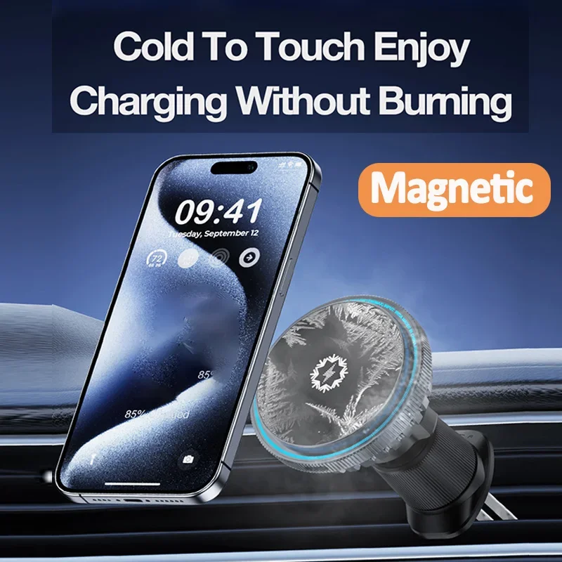 Ice Cooling Magnetic Car Wirel - Magnetic Phone Holder For Car Vent 评论和价格