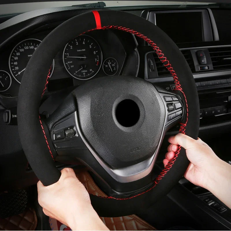Universal 38cm Car Steering Wh - Car Steering Wheel Cover Anti Slip Breathable 评论和价格