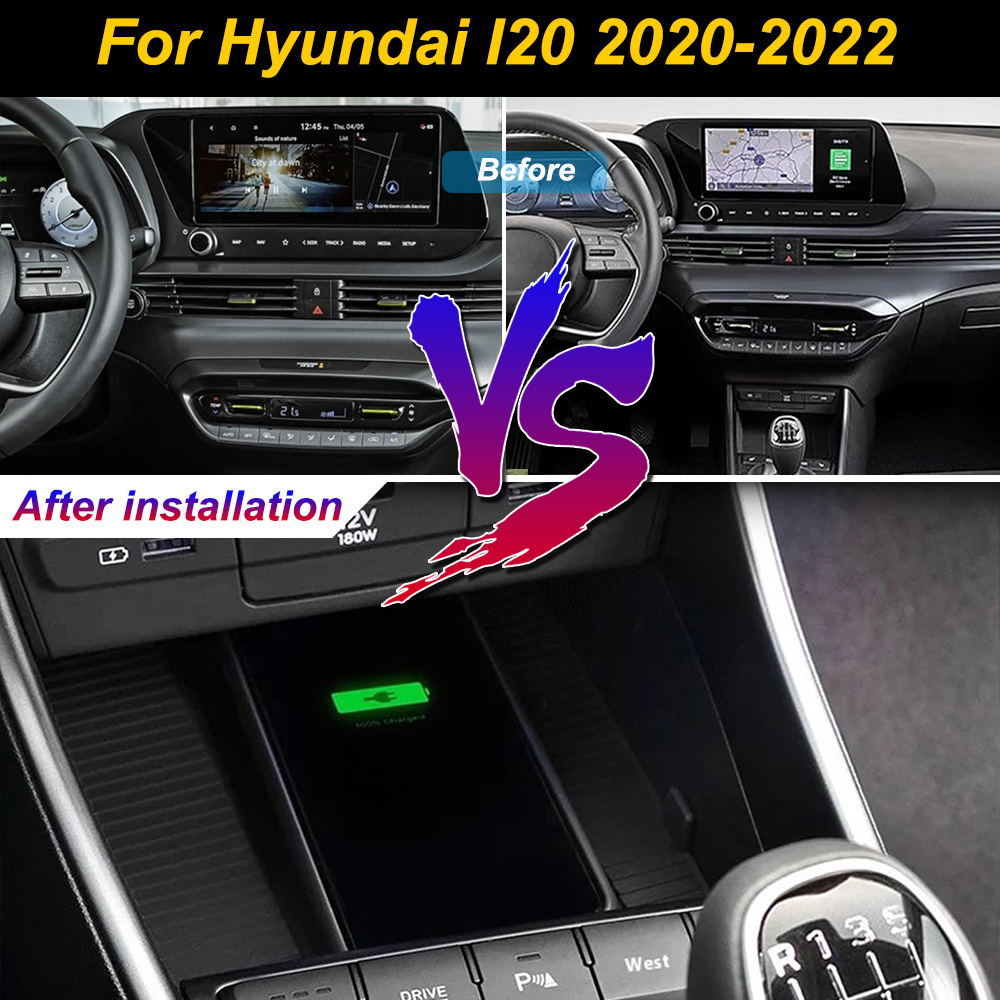 2Din for Hyundai I20 2020 2021 - Wireless Car Charger Mount Fast Charging 评论和价格